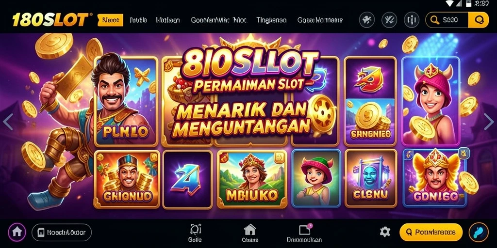 Tampilan visual menarik dari permainan Slot 180SLOT.