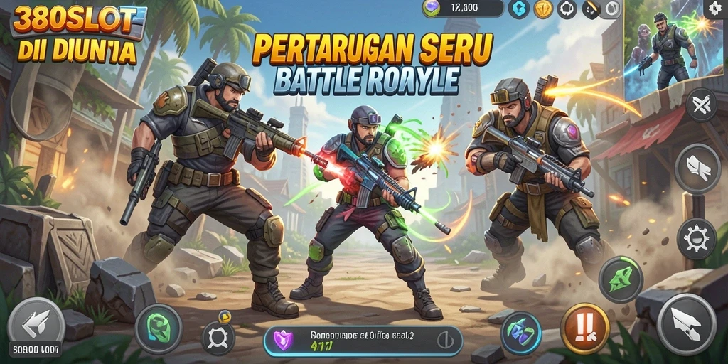 Tampilan gameplay seru di arena <strong>380SLOT</strong> Battle Royale.