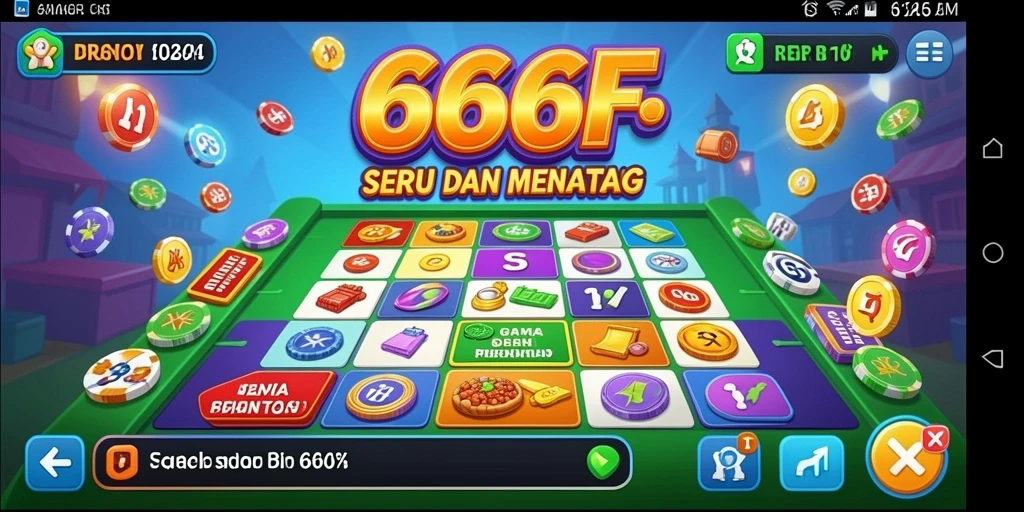 Screenshot gameplay 666F menunjukkan momen seru bermain Bingo.