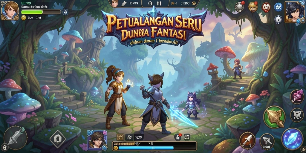 Screenshot gameplay EE789 yang menunjukkan aksi petualangan yang mendebarkan.