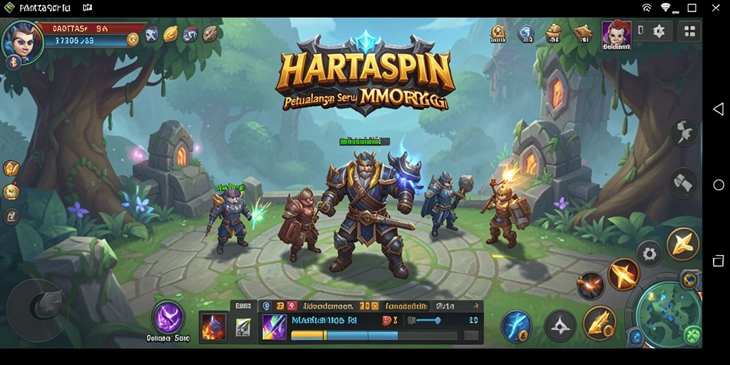 Screenshot dari gameplay menegangkan dalam HARTASPIN yang menampilkan pertempuran epik.