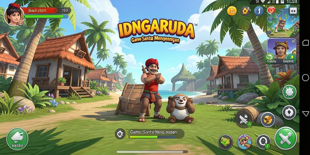 Tampilan gameplay <strong>IDNGARUDA</strong> yang cerah dan menyenangkan.
