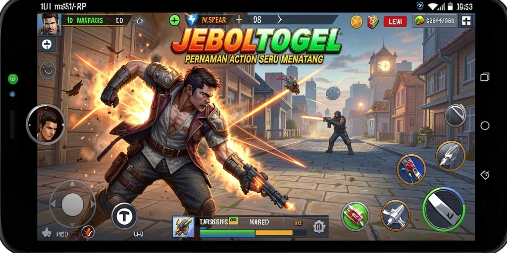 Screeshot gameplay JEBOLTOGEL dengan aksi menegangkan.