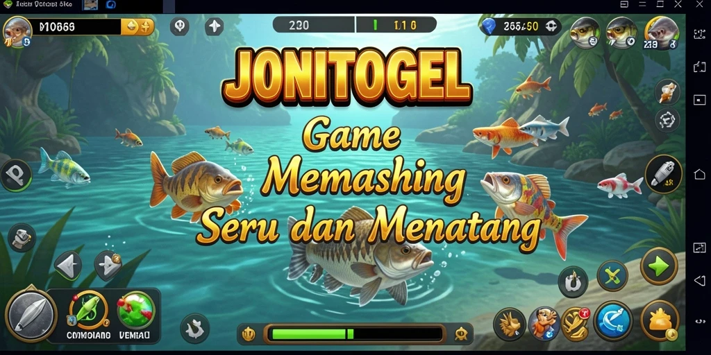 Tampilan menarik dari gameplay JONITOGEL saat memancing.