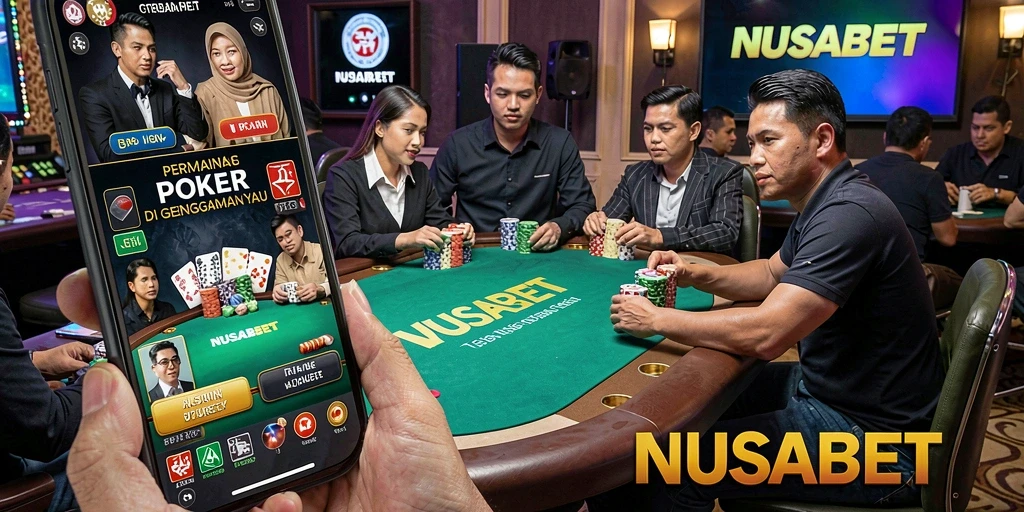 Tampilan gameplay menarik di NUSABET dengan aksi Poker seru.