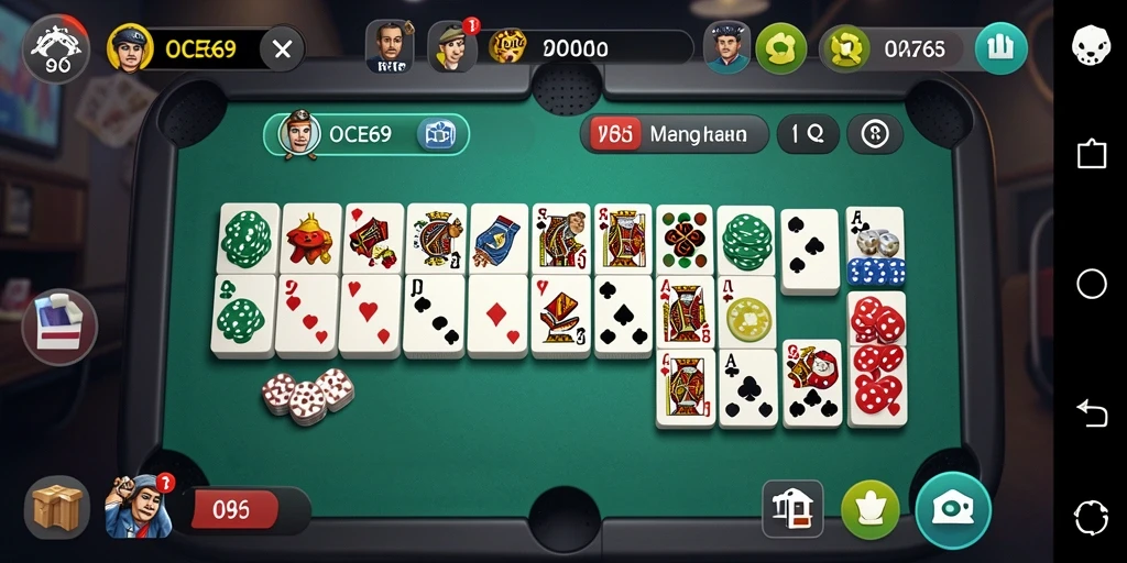 Tampilan gameplay OCE69 menampilkan keseruan bermain Domino.
