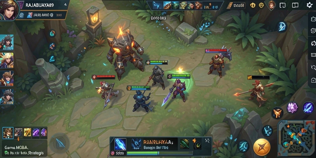 Tampilan aksi seru dalam gameplay RAJABUAYA89.