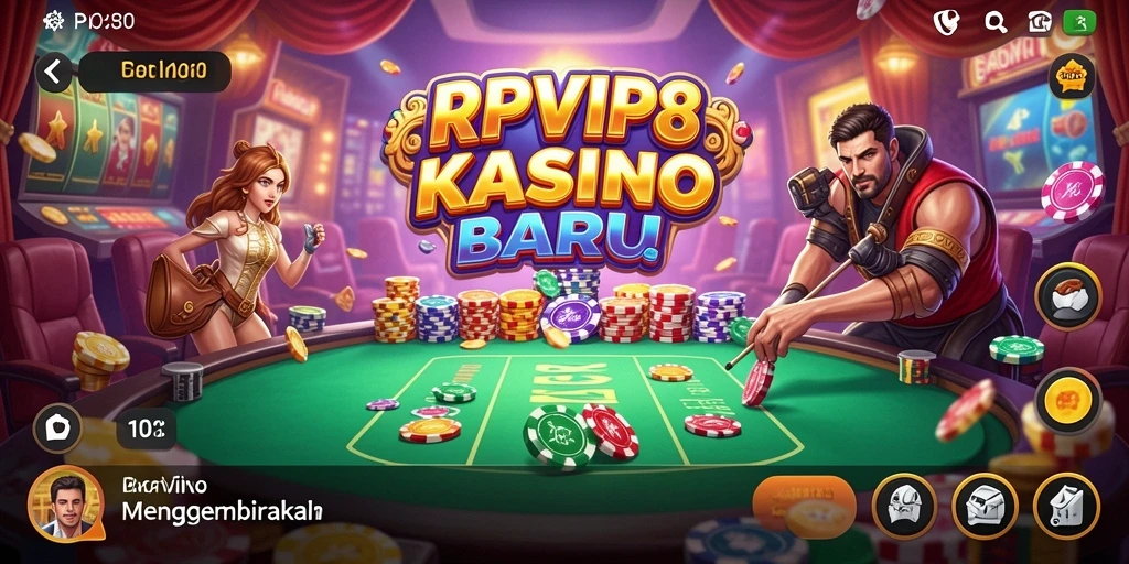 Screenshot RPVIP8 menampilkan berbagai permainan kasino yang menarik.