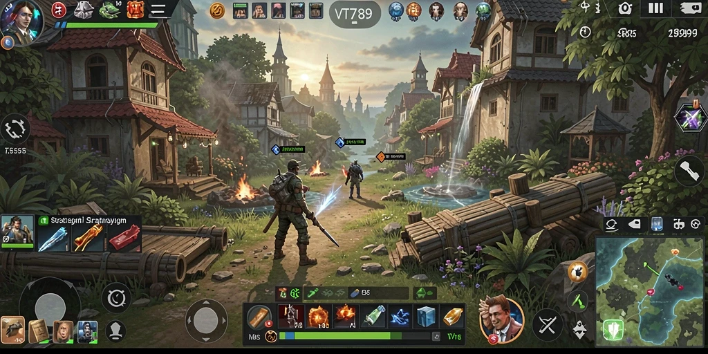 Tangkapan layar gameplay VT789 menampilkan aksi strategi yang mendebarkan.