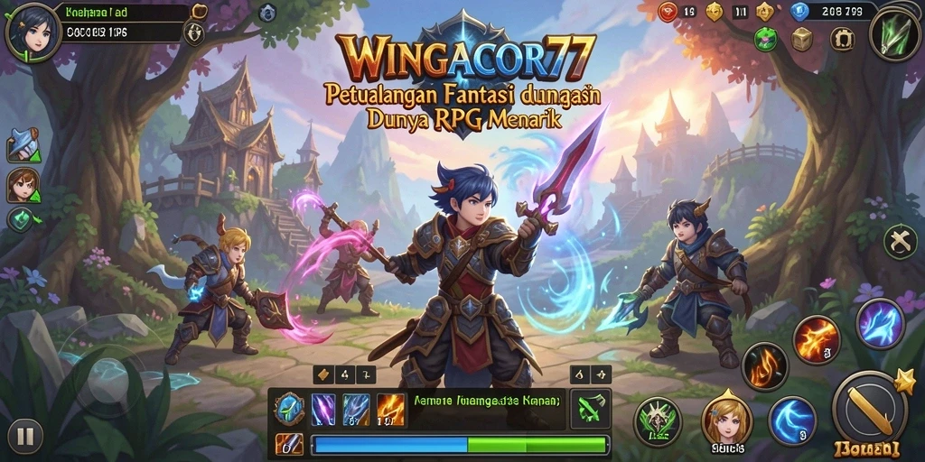 Screenshot utama WINGACOR77 menampilkan aksi pertarungan yang seru dan mendebarkan.